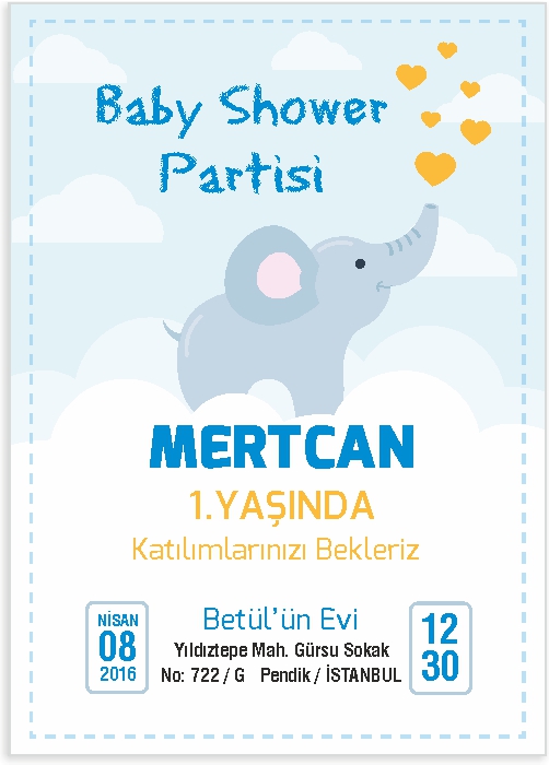 Baby Shower Davetiye